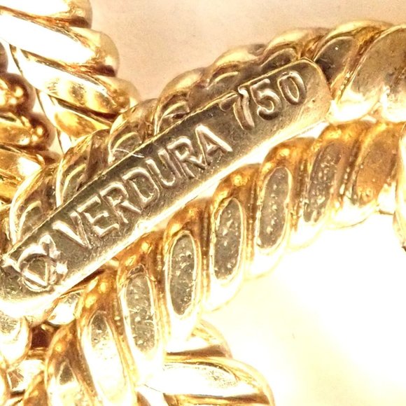 Rare! Authentic Verdura 18k Yellow Gold Rope Link Bracelet - Picture 8 of 10